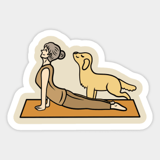 Yoga Upward Facing Dog Pose Sticker